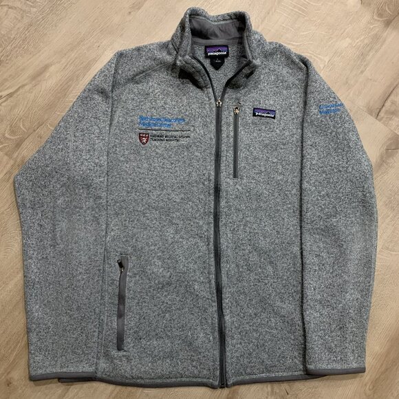 Patagonia Better Sweater Men's Large L Gray Full Zip Jacket Fleece Company Logo - Picture 1 of 8